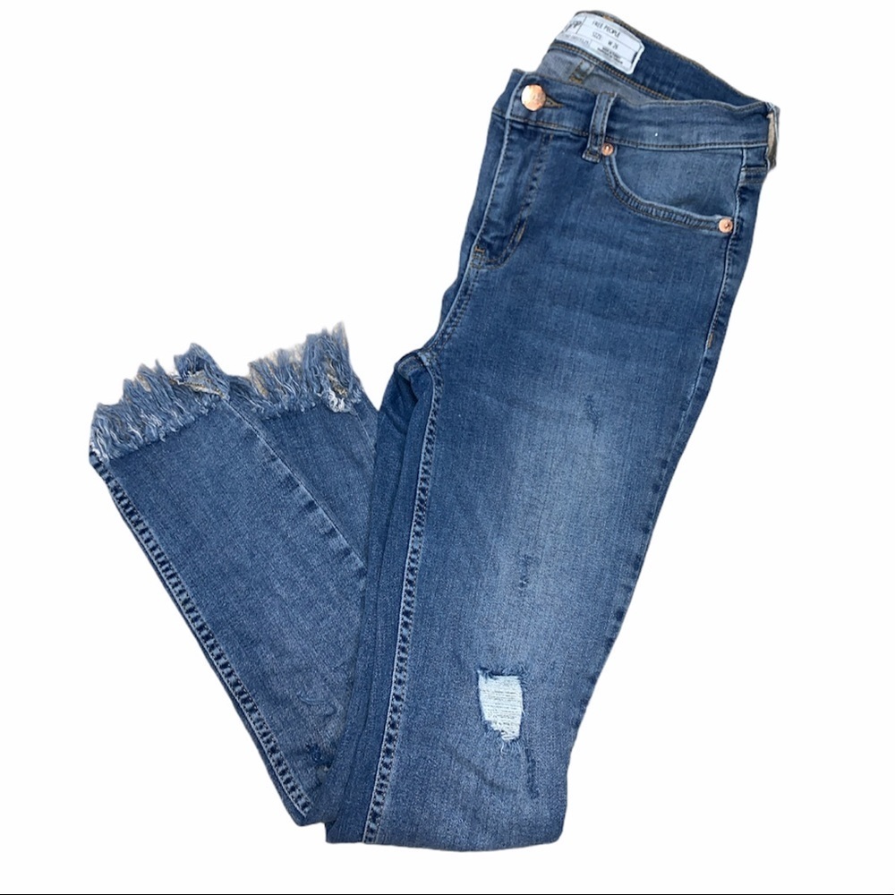 Free People Denim Ripped Jeans